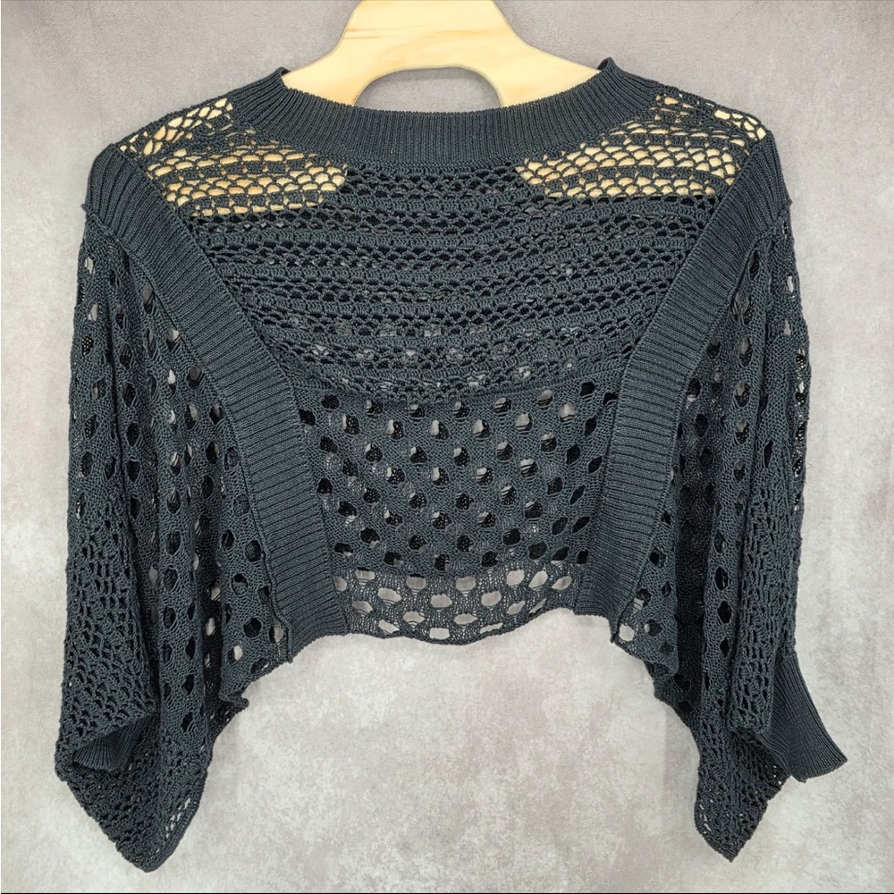 All Saints Spitalfields Crochet Crop Poncho